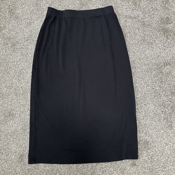 Tuckernuck Dresses & Skirts - TUCKERNUCK Size Small Black Cotton Jersey Stretch Knit Midi Skirt Women's